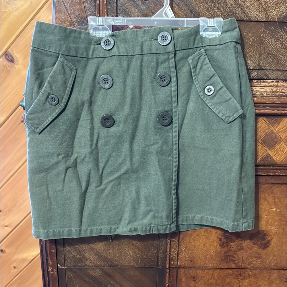 Stetson Olive Green Buttoned Women's Skirt size 2